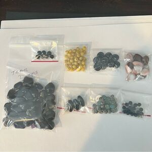 8 Bundles/Semi-precious Assorted Teardrop & Round Beads Jewelry making supplies